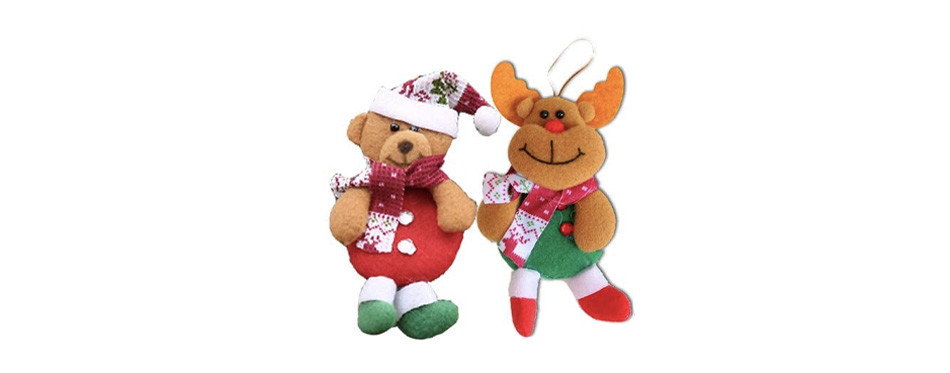 turnmeon 8 pieces plush christmas ornament decoration set