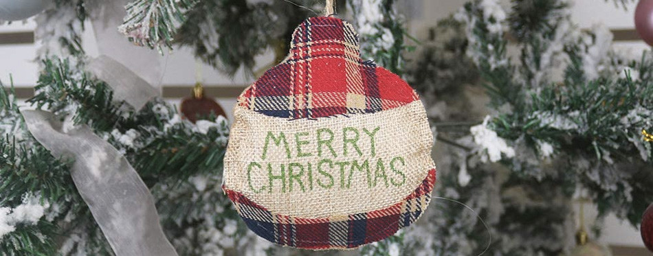 owuyuxi 8 piece burlap christmas ornaments set