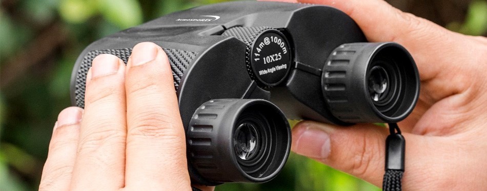 Aurosports 10×25 Folding High Powered Binoculars With Weak Light Night Vision