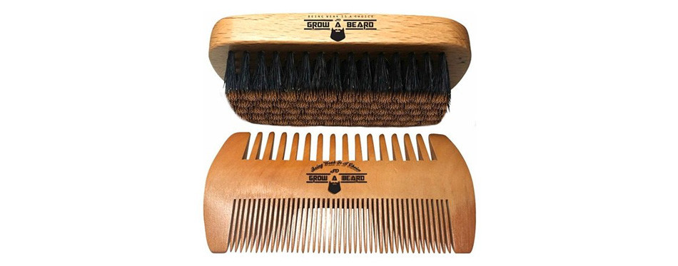 Beard Brush And Comb Set
