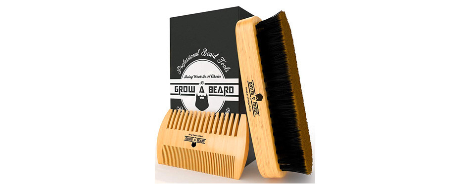 Beard Brush And Comb Set