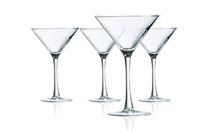 luminarc arc international martini glass set