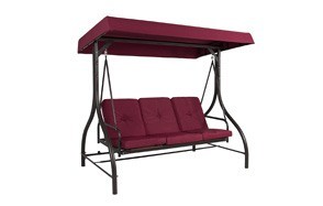 3-seat converting outdoor patio canopy swing hammock