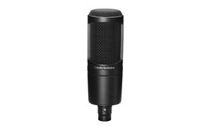 audio-technica at2020 cardioid studio xlr condenser microphone