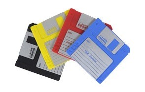 nineties nerd retro floppy disk non-slip silicone drink coaster set