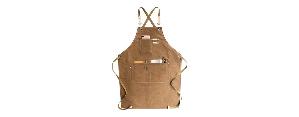 Carrotez Cotton Canvas Cross Back Adjustable Apron