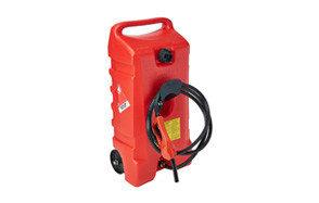 DuraMax Flo n' Go LE Fluid Transfer Pump 14-Gallon Rolling Gas Can