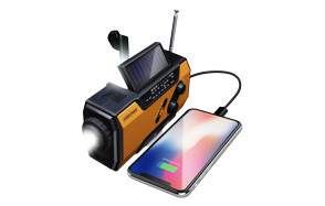 FosPower Emergency Solar Hand Crank Portable Radio