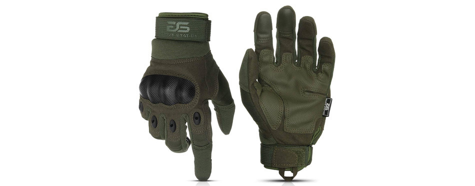 EXO Hard Knuckle Guard Full Finger Padded Work Police-Military Tactical Gloves