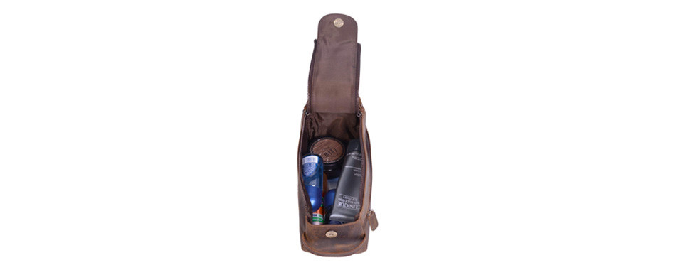 KOMALC Buffalo Leather Dopp Kit