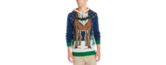 Men's Hooded Reindeer Christmas Jumper