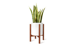 Mkono Mid Century 10” Wood Plant Stand