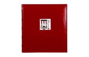 c.r. gibson red leather recipe binder