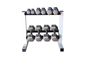 cap barbell solid hex dumbbell set with rack