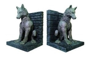 game of thrones dire wolf bookend