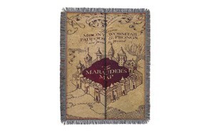 harry potter marauder's woven tapestry throw blanket