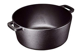 heavy duty pre seasoned cast iron double dutch oven