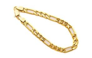 lifetime jewelry diamond cut 7mm figaro bracelet for men