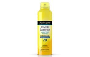neutrogena beach defense spray sunscreen spf 70
