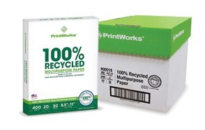printworks 100 percent recycled multipurpose paper
