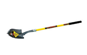 seymour s710 48 inch long fiberglass handle notched super shovel round point