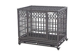 smonter heavy duty dog crate strong metal pet kennel