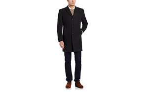 tommy hilfiger men's barnes single-breasted walker coat