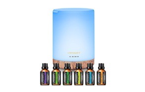 urpower 300ml essential oil diffuser with 6 bottles 10ml