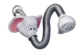 waterpik safari spray elephant kid's shower head