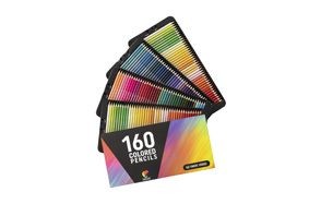 zenacolor 160 colored pencils with cardboard case