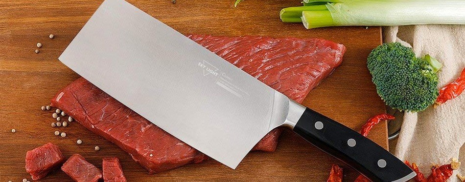 Sky Light 7” German Carbon Steel Meat Cleaver