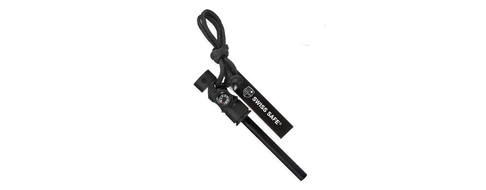 Swiss Safe 5-in-1 Fire Starter with Compass