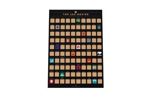 100 movie scratch off poster
