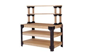 2x4basics custom workbench and shelving storage system