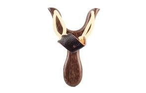 basune solid wooden slingshot