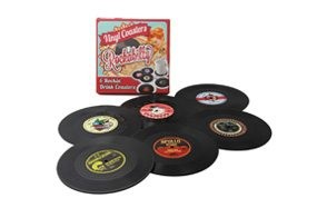 coasters colorful retro vinyl record disk