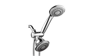 hotelspa aquastorm 30-setting spiralflo luxury dual shower head with handheld option