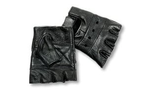 interstate leather men's basic fingerless gloves