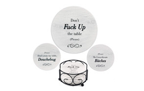 novelty cork backed drinks coasters