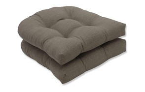 pillow perfect indoor/outdoor monti chino wicker seat cushions