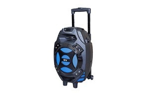 qfx pbx 61081bt bl portable bluetooth party speaker