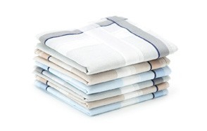 selected hanky cotton men's handkerchief 6 piece gift set