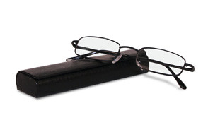 urban boundaries classic spring hinged reading glasses with leather case