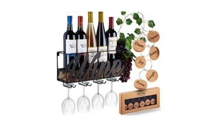 wine time wall mounted wine rack - designed by anna stay
