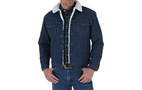 Wrangler Men's Western Style Lined Denim Jacket