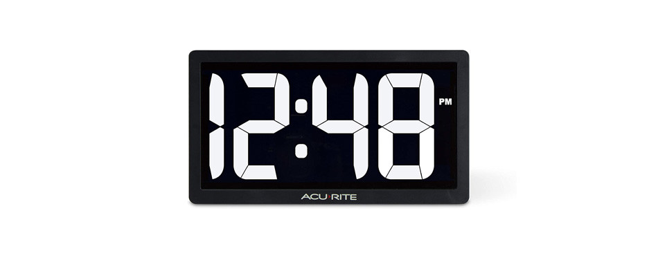 acurite 10-inch led digital clock with auto dimming