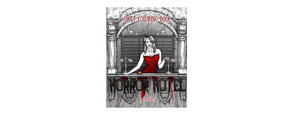 adult coloring book: horror hotel (volume 1)