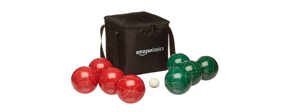 amazonbasics bocce ball set