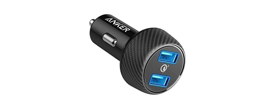 anker quick charge 3.0 39w dual usb car charger adapter