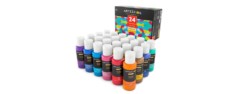 arteza kids tempera glow in the dark paint set with glitter